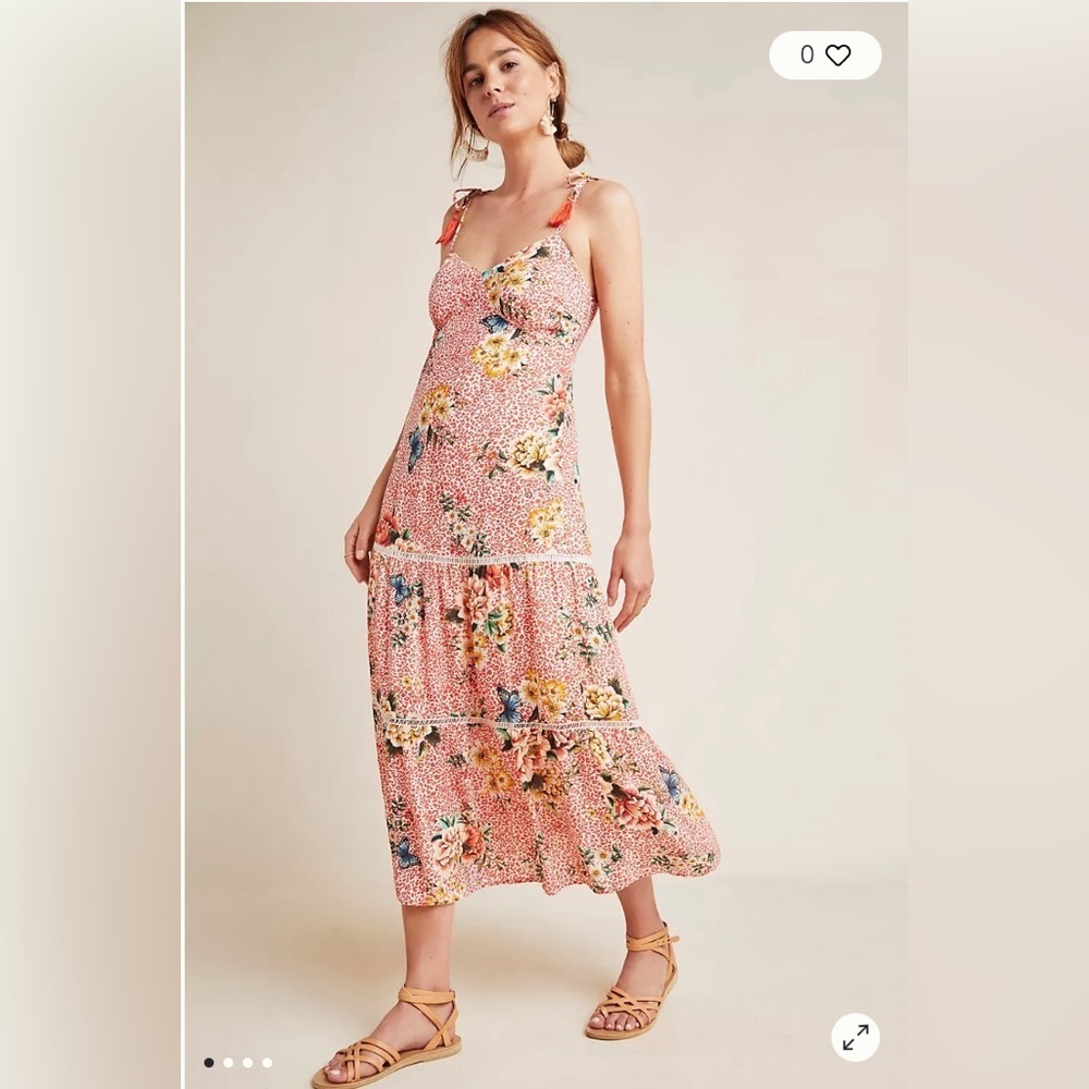 FARM Rio Pink Maxi Sundress Sleeveless Resort Wear